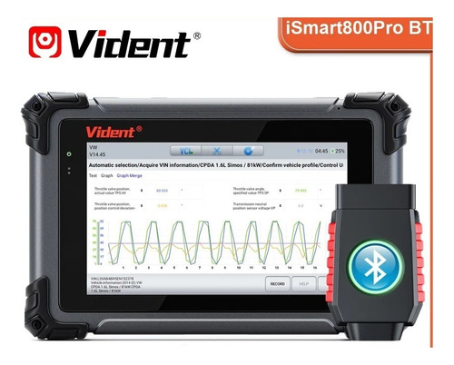 Scanner Automotivo Vident Ismart800pro Bluetooth Português